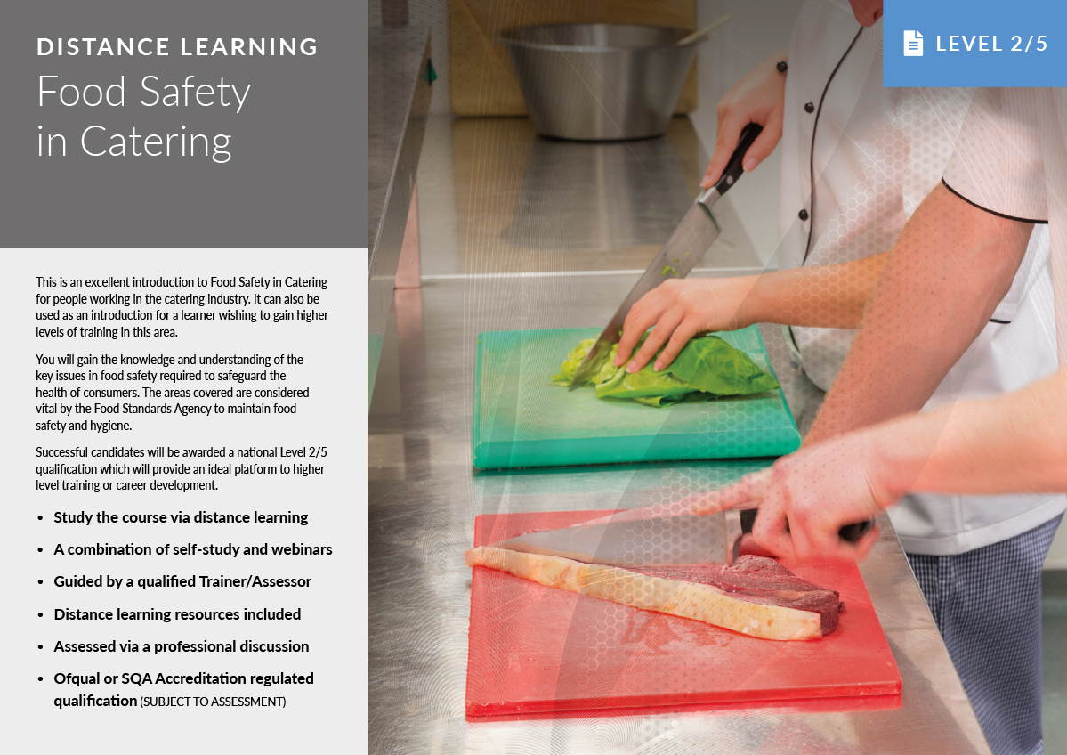 Food Safety in Catering – Distance Learning