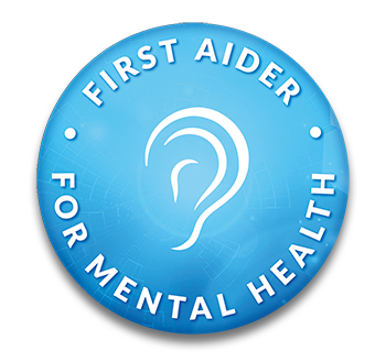 First Aider for Mental Health – 50mm pin badges | Nuco Training