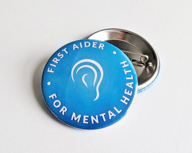 First Aider for Mental Health – 50mm pin badges